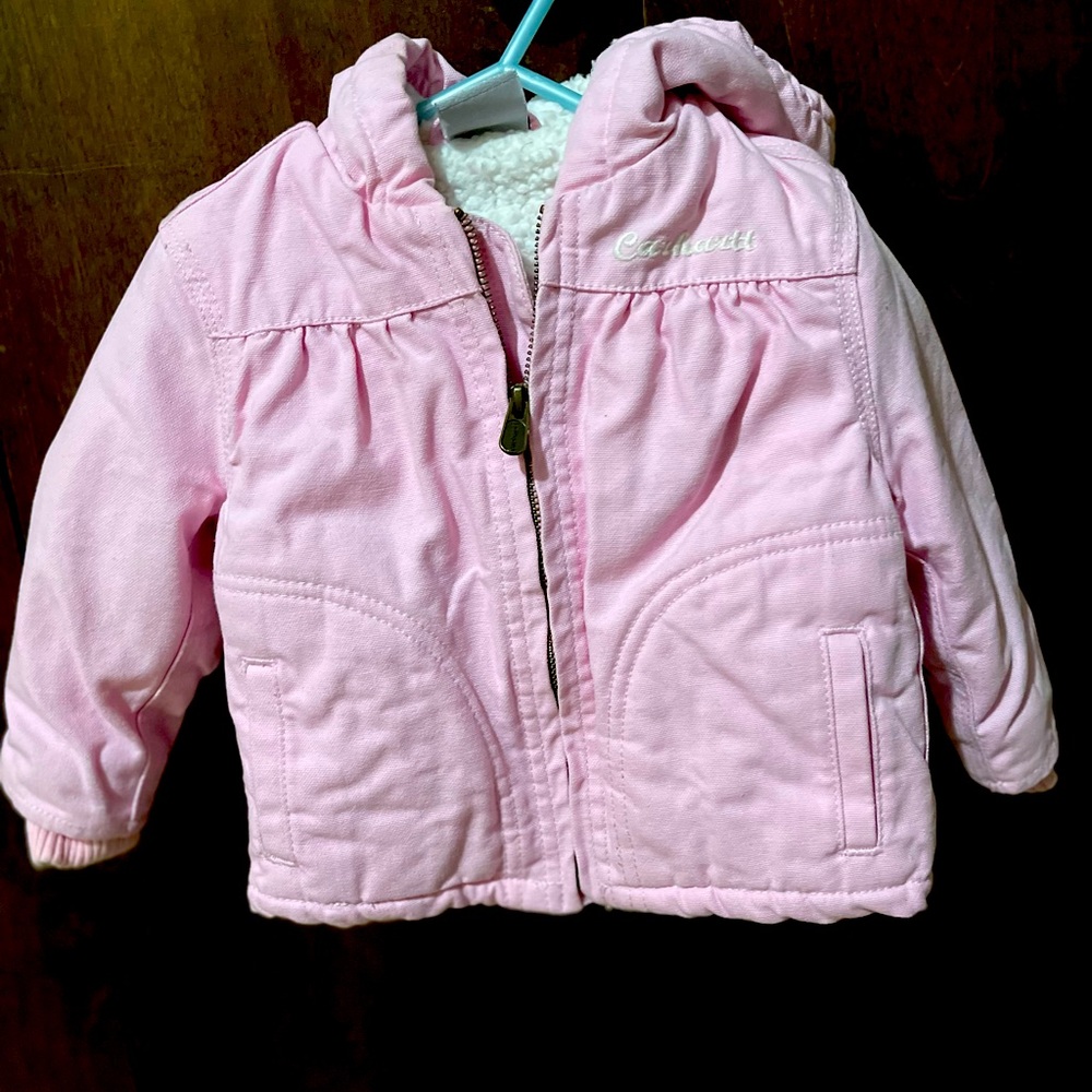 Pink Carhartt winter coat 12 months